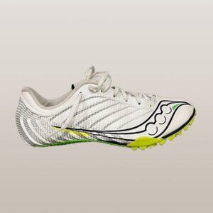Saucony Kilkenny XC5 Track Spikes Men’s Size [8] White/Green Cross Count